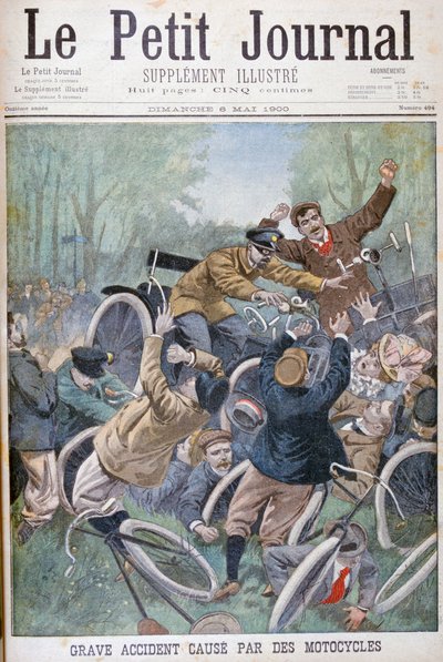 Grave accident causé par des bicyclettes, Paris, 1900 - Unbekannt