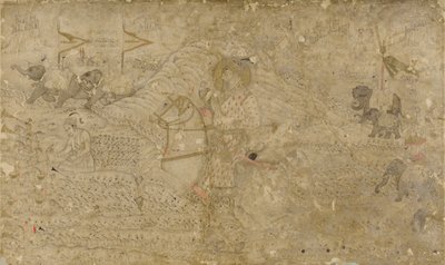 Shah Jahan et son fils Dara Shikoh chassant, vers 1790 - Unbekannt