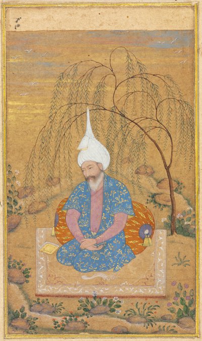 Shah Tahmasp I 1514-1576 assis dans un paysage, vers 1575 - Unbekannt