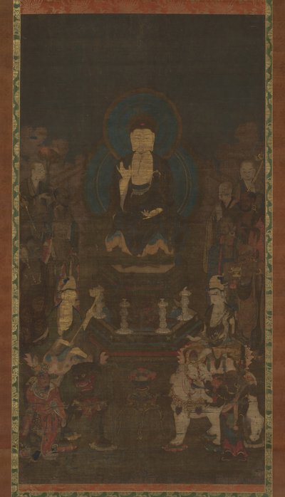 Shaka, Monju, Fugen et les Dix Grands Disciples Judai Deshi, 14e siècle - Unbekannt