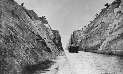 Navire passant par le canal de Corinthe, Grèce - Unbekannt