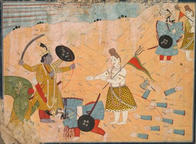 Shiva intercède pour Vanasura : Scène de la section Aniruddha Usha de Krishna Lila, vers 1840 - Unbekannt