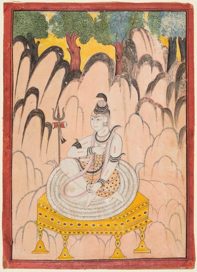 Shiva assis sur un trône dans un paysage, vers 1760 - Unbekannt