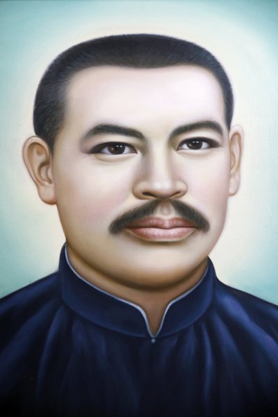 Boutique vendant des articles religieux chrétiens. Père François Xavier Truong Buu Diep. Portrait. Ho Chi Minh Ville, Vietnam - Unbekannt