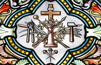 Sanctuaire de Notre-Dame de la Salette Vitrail Symboles chrétiens, La Salette, France - Unbekannt