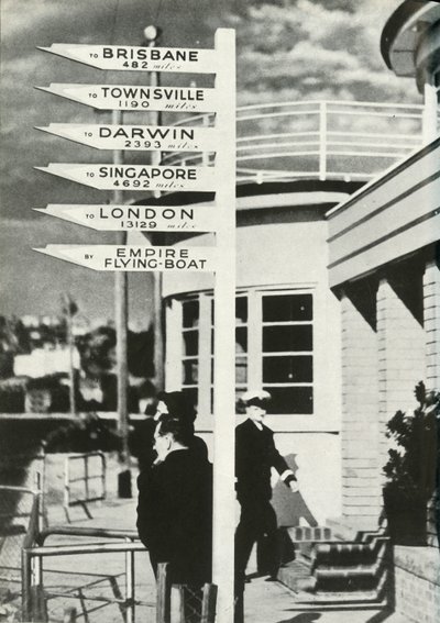 Panneau indicateur à Rose Bay, Sydney, Australie, vers 1939-1944, 1946 - Unbekannt