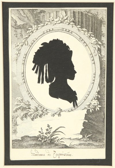 Portrait en silhouette de Natalia Kirillovna Zagryazyskaya née Razumovskaya 1747-1837, 1777-1782 - Unbekannt