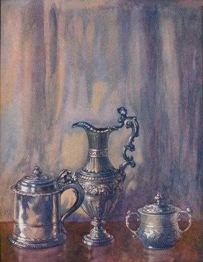 Chope en argent, 1695, pichet, 1746, coupe et couvercle, 1658, vers 19e siècle, 1920 - Unbekannt