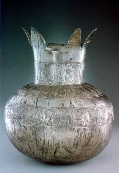 Vase en argent en forme de grenade, de la tombe de Toutankhamon, XIVe siècle av. J.-C. - Unbekannt