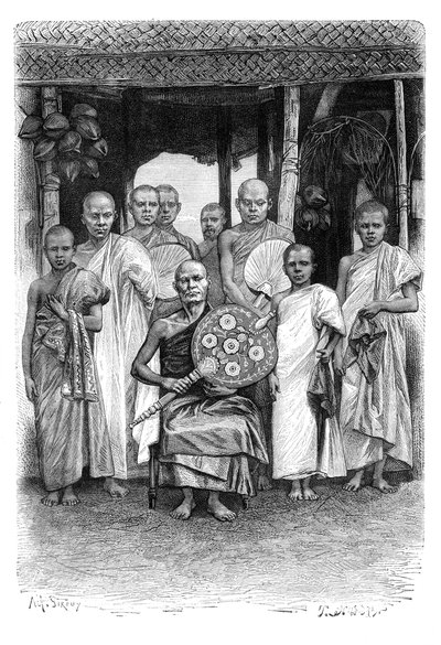 Prêtres bouddhistes cinghalais, Sri Lanka - Unbekannt