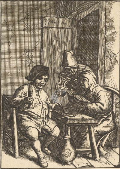 Couple chantant et violon, 1610-85 - Unbekannt