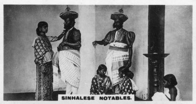 Notables cinghalais, Ceylan, vers 1925 - Unbekannt