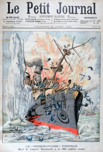 Naufrage du cuirassé russe Petropavlovsk, guerre russo-japonaise, 13 avril 1904 - Unbekannt