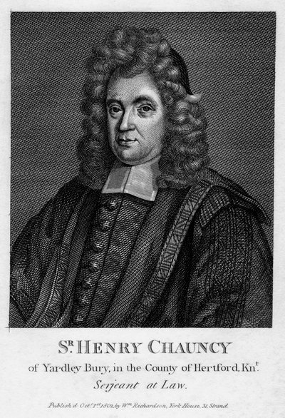 Sir Henry Chauncy, avocat, éducateur et antiquaire anglais, 1802 - Unbekannt