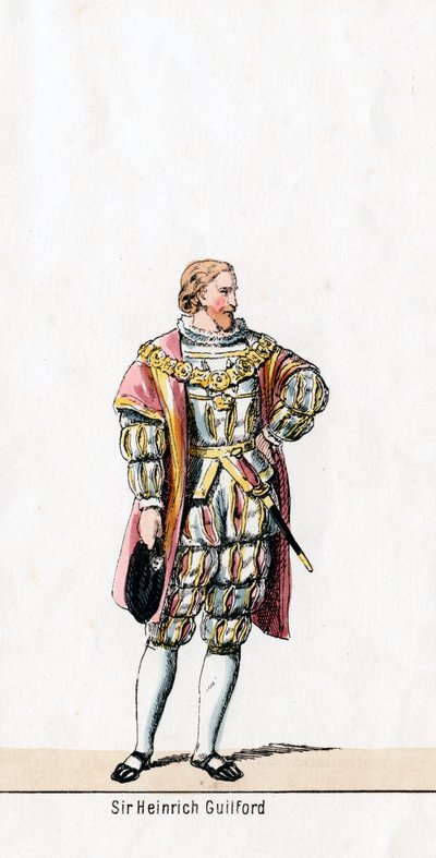 Sir Henry Guildford, costume pour la pièce de Shakespeare, Henry VIII, XIXe siècle - Unbekannt