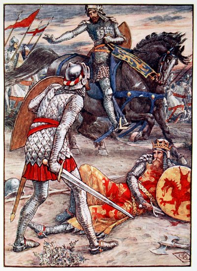 Sir Lancelot interdit à Sir Bors de tuer le roi (détail) - Unbekannt