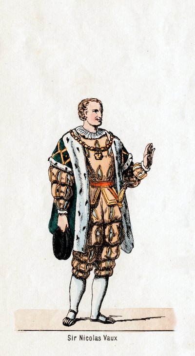 Sir Nicholas Vaux, costume pour la pièce de Shakespeare, Henry VIII, 19e siècle - Unbekannt