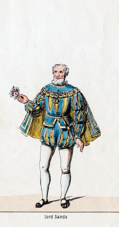 Sir William Sands, costume pour la pièce de Shakespeare, Henry VIII, 19ème siècle - Unbekannt