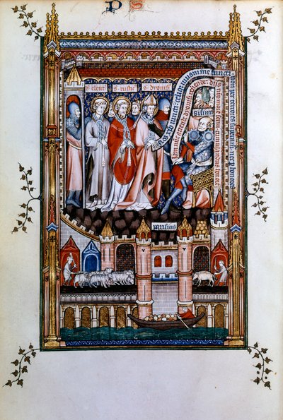 Sisinnius exhorte Saint Denis à renoncer à sa foi, 1317 - Unbekannt