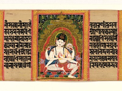 Avalokiteshvara à six bras exposant le Dharma, Perfection de la Sagesse, début du XIIe siècle - Unbekannt