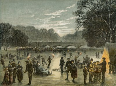 Patinage sur la Serpentine à Hyde Park, Londres, vers 1850 - Unbekannt