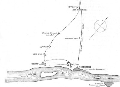 Carte des mouvements du 17 au 21 janvier 1885 - Unbekannt