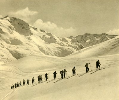 Leçon de ski, Arlberg, Autriche, c1935 - Unbekannt