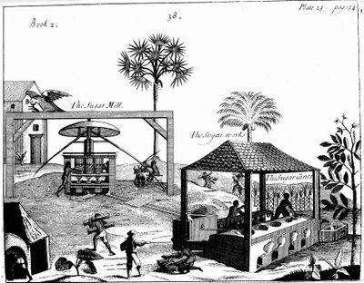 Travail des esclaves dans une plantation de sucre aux Antilles, 1725 - Unbekannt