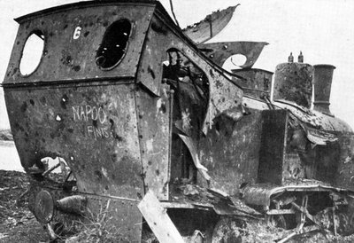 Locomotive détruite à Péronne, France, Première Guerre mondiale, 1917 - Unbekannt