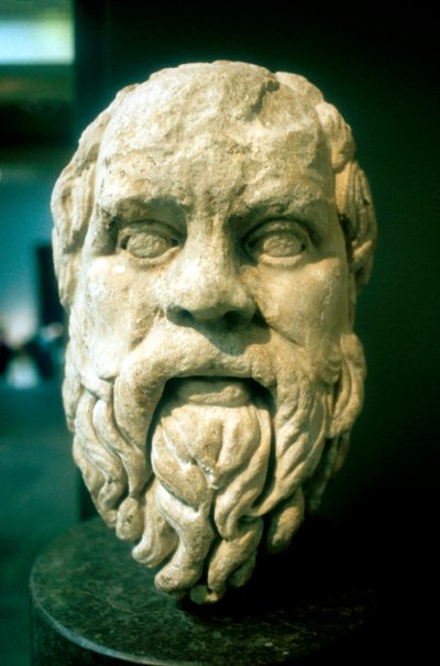 Socrate, philosophe grec. Copie romaine d