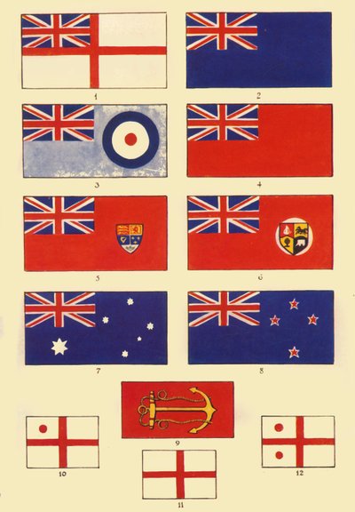 Quelques enseignes de la Grande-Bretagne et du Commonwealth, vers 1948 - Unbekannt