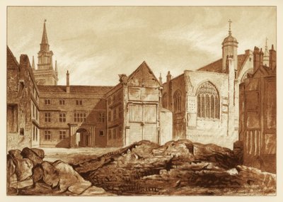 Vue sud-est de la chapelle Guildhall et de Blackwell Hall, Londres, 1886 - Unbekannt