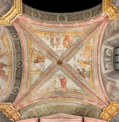Transept sud, première travée est, Jacob envoie le fils de Joseph au pâturage, Complot des frères pour capturer Joseph, Ruben suggère de le jeter dans le puits, Joseph vendu aux marchands, Cathédrale Santa Maria Assunta, Duomo, Crémone, Lombardie, Italie - Unbekannt