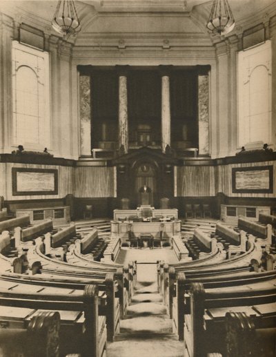 Salle splendide pour les délibérations des membres du Conseil du comté de Londres, c1935 - Unbekannt