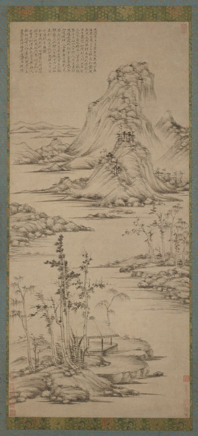 Brumes printanières sur un pavillon au bord de la rivière, dynastie Ming, 1368-1644 - Unbekannt