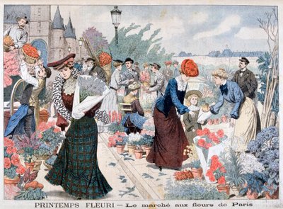 Fleurs de printemps sur un marché, Paris, 1903 - Unbekannt