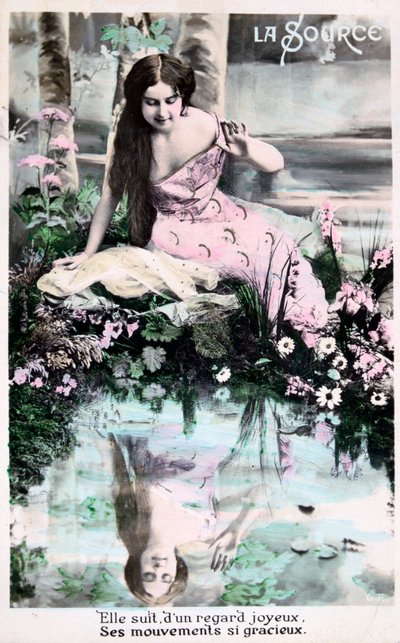 Printemps, carte postale française vintage, vers 1900 - Unbekannt