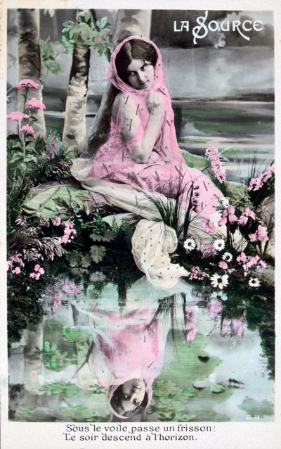 Printemps, carte postale française vintage, c1900 - Unbekannt