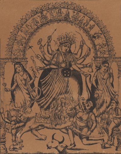Sri Sri Durga, vers 1875-80 - Unbekannt