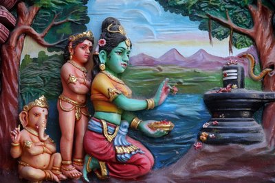 Temple hindou Sri Vadapathira Kaliamman. Ganesha également connu sous le nom de Ganapati et Vinayaka, est l