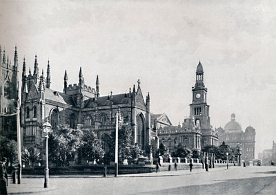 Cathédrale Saint-André, Sydney Town Hall, et bâtiments du marché, vers 1900 - Unbekannt