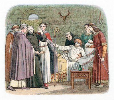 Saint Anselme acceptant à contrecœur l