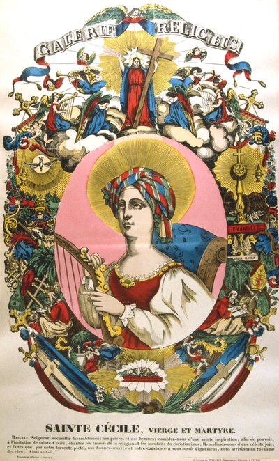 Sainte Cécile, martyre romaine légendaire, 19e siècle - Unbekannt
