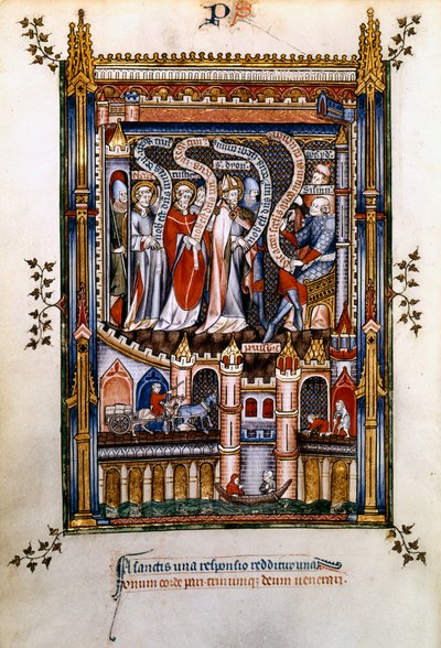 Saint Denis, Saint Rusticus et Saint Éleuthère devant Sisinnius, 1317 - Unbekannt