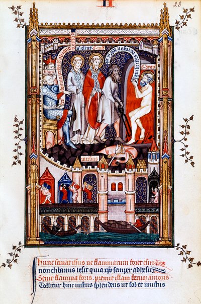 Saint Denis est jeté dans le four, 1317 - Unbekannt