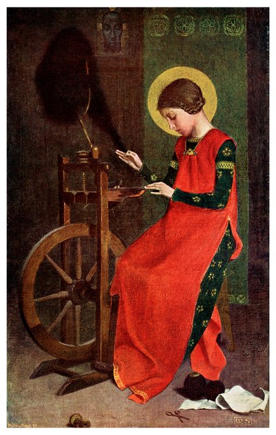 Sainte Élisabeth de Hongrie filant de la laine pour les pauvres - Unbekannt