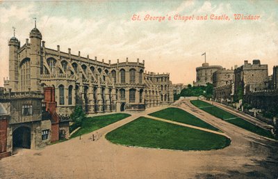 Chapelle Saint-Georges et château, Windsor, vers 1910 - Unbekannt
