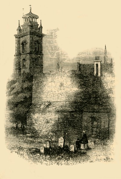 St. Giless, Cripplegate, montrant le vieux mur, vers 1872 - Unbekannt