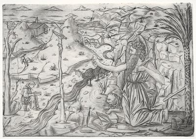 Saint Jérôme en pénitence, vers 1480-1500 - Unbekannt