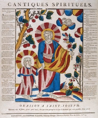 Saint Joseph et Jésus marchant main dans la main, 18ème siècle - Unbekannt